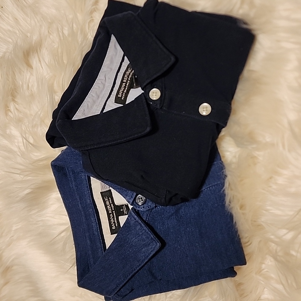 2 x Banana Republic Polo Shirts - Size S